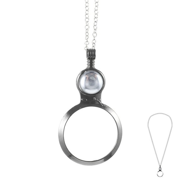 Magnifier Necklace Magnification Lens Pendant Necklace Jewelry Book Lover Gift