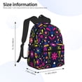thumbnail image 4 of Vsdgher Colorful Mexican Print Unisex Large Capacity Bookbag Schoolbag Casual Daypack for High School/College/Teens/Travel/Work, 4 of 8