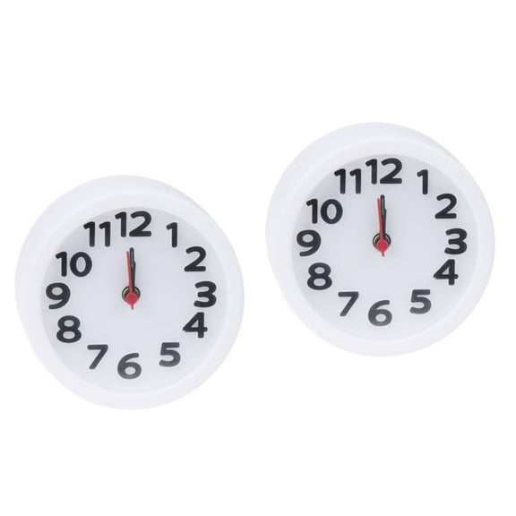 2 Pack Alarm Clocks Backup Battery Powered Digital for Kids Child White