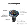 thumbnail image 4 of Transmisor FM 5.0 compatible con dientes Tipo-C PD 20W QC3.0 Kit cargador rápido para automóvil Azul, 4 of 6