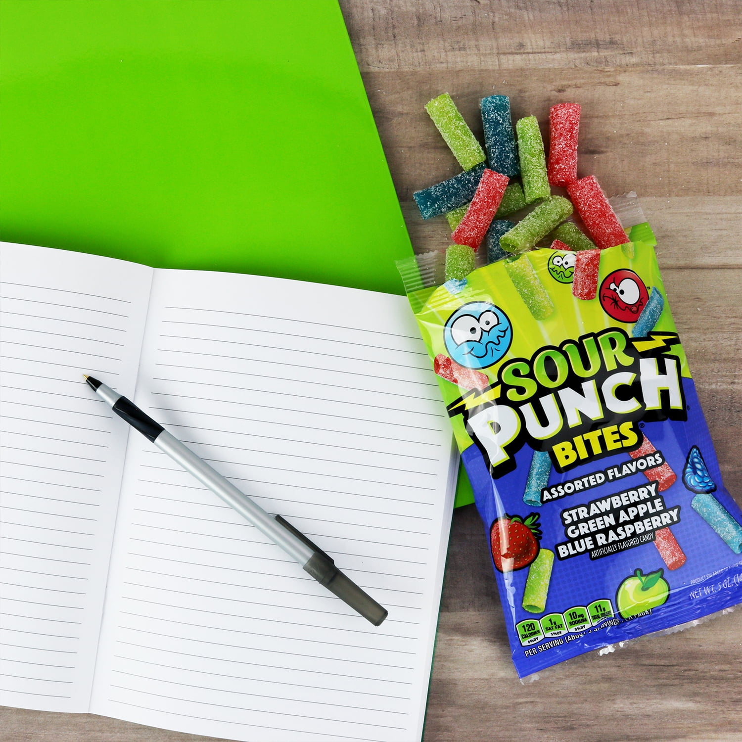 (6 pack) Sour Punch Bites Assorted Flavors Candy, 5oz Bag