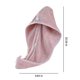 thumbnail image 3 of Toalla de microfibra para el cabello para mujer | Turbante superabsorbente de secado rápido para cabello mojado y rizado | 25 x 65 cm (9,8 x 26 pulgadas) | Toalla suave y transpirable en rosa,, 3 of 7