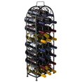 thumbnail image 2 of Sorbus Wine Rack Bordeaux Chateau Style - Holds 23 Bottles - Minimal Assembly (Black), 2 of 10