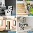 thumbnail image 2 of 26 Inch Handrails for Outdoor Steps Wall Mount, Railings for 1-3 Steps, U-Shaped Handrail with Matte Black Finished, Stair Handrails for Kids, Elderly, Pregnant Women, Disabled, 2 of 6