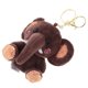 thumbnail image 4 of Llavero de elefante de peluche, adorno colgante para bolso, llave de coche (café oscuro), 4 of 7
