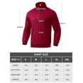 thumbnail image 3 of Men's Quarter Zip Pullover Casual Lightweight Sweatshirt with Long Sleeve Wine Red, 3 of 5
