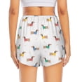 thumbnail image 2 of Lsque Dachshund Dog Puppy Printed Women's Running Shorts with Liner Pockets,Elastic Quick Dry Workout Athletic Gym Yoga Shorts,Womens High Waist Shorts-Large, 2 of 9