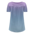 thumbnail image 6 of IROINNID Fashion Women Summer Gradient Classic Loose Print Round-Neck T-Shirt Short Sleeve Casual Blouse, 6 of 6