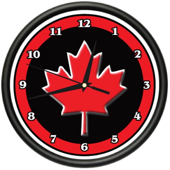 CANADIAN Wall Clock canada flag maple leaf new gift