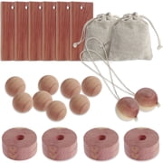 1 Set Cedar Blocks Clothes Storage Round Cedar Chips Aromatic Cedar Wood Balls Rectangular Cedar Closet Freshener for Closets Drawers Shoe Cabinet