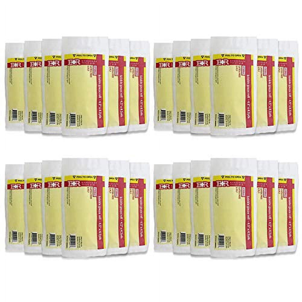 Ever Ready First Aid Sterile 6 Ply, Krinkle Kerlix Type Dressing Bandage Roll, 4 1/2" x 4.1 Yds  - 24 Count