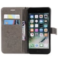 thumbnail image 4 of iPhone 8 Plus Wallet Case, iPhone 7 Plus Case, Dteck Embossed Big Butterfly Magnetic Flip PU Leather Folio Stand Case Cover Built-in Card Slots & Money Pocket, with wrist Strap, Gray, 4 of 8