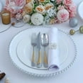thumbnail image 4 of Decorline Beaded Collection White & Silver 7.5" Plstic Salad /Desert Plates, Elegant Design Tableware, Perfect for All Occasions : 60-Plates, 4 of 5