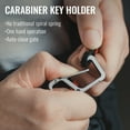 thumbnail image 4 of Key Unity Titanium Carabiner Keychain Clip, 2 inch Beer Bottle Opener Key Holder Multitool, Car Keys Keychain for Men Women KM06, 4 of 7