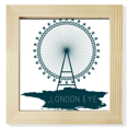 thumbnail image 1 of Britain UK London Eye United Kingdom Square Picture Frame Wall Tabletop Display, 1 of 3