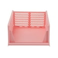 thumbnail image 4 of Your Zone Kids Collapsible Stacking Plastic Storage Bin, Pink, 13 in x 17 in x 1.3 in, 4 of 17