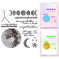 thumbnail image 2 of Moon Clear Stamps Moon Phases Stars Words Reusable Retro Transparent Silicone Stamp Seals, 2 of 9