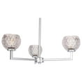 thumbnail image 2 of Woodbridge Lighting Elise 3-Light Glass Chandelier in Chrome/Crystal Mercury, 2 of 4