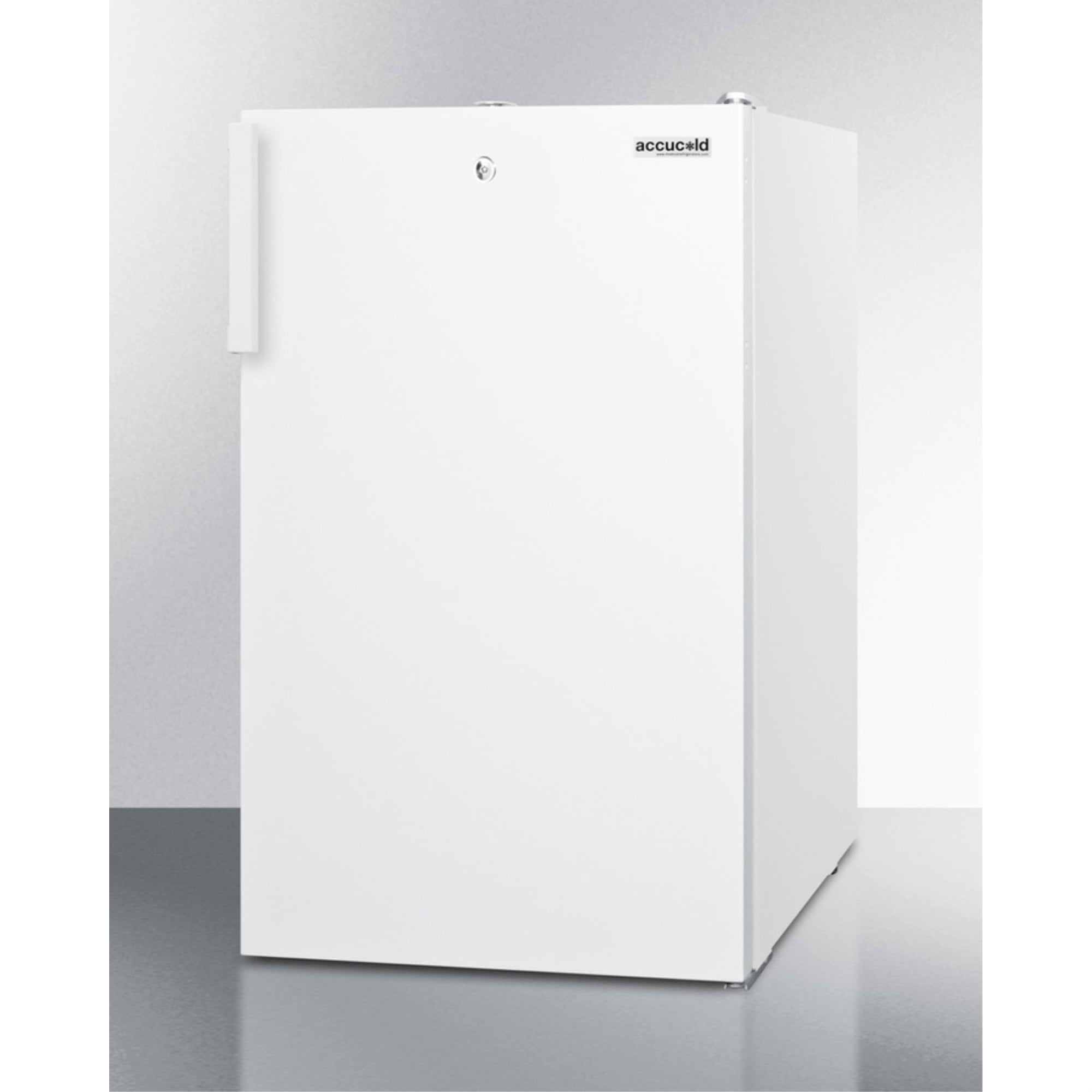 20" wide counter height manual defrost all-freezer with lock, for general purpose use