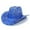 Blue, variant on HNMKIU Stylish Sparkling Sequined Cowboy Hat for Festival Party Performance Stage Show Events and Fashionable Celebration Black,One Size