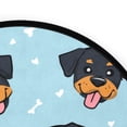thumbnail image 4 of 36.2 Inch Round Floor Mat Cartoon Dog Faces and Bones Carpet Decor Rug for Living Room Bedroom, 4 of 6