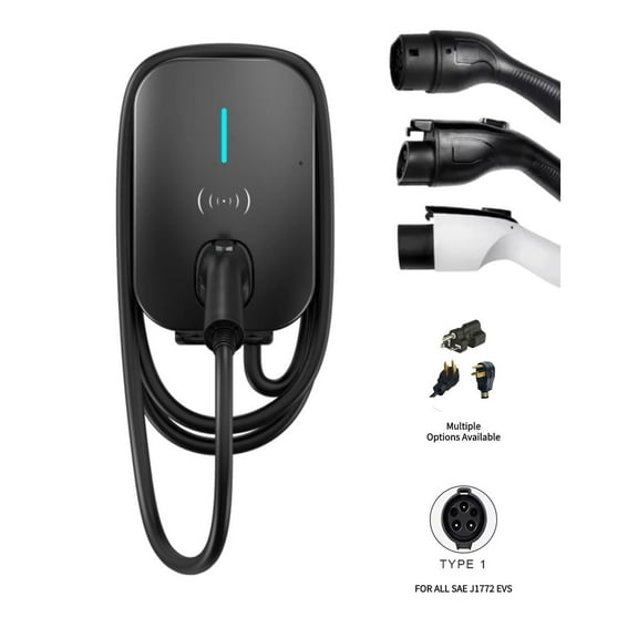 All Travel Energies Fast 11.5kW EV Charger – 48A Level 2 Smart Home & Commercial Charging Station | Type 1 Plug, RFID, Wi-Fi, UL Certified | 5M Cable Included