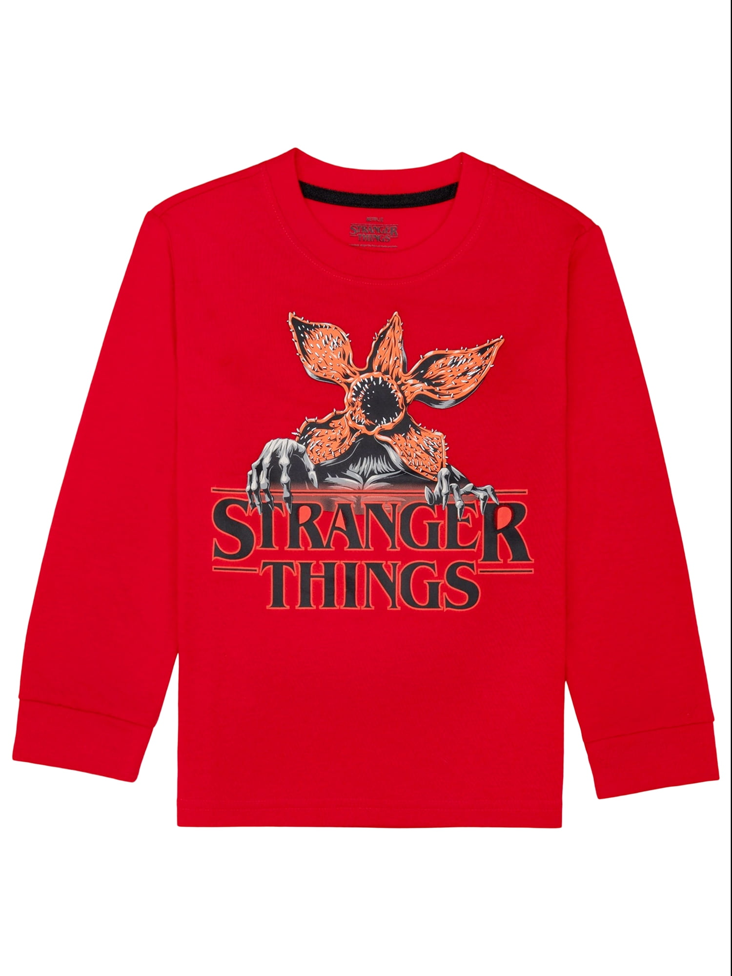 Stranger Things Boys Tween Long Sleeve Top and Short Pajama Set, 2-Piece, Sizes 4-12