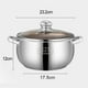 thumbnail image 3 of Cacerola de Acero Inoxidable 24CM, Sopa Grande Cuerpo, Orejas Dobles, Hierro Fundido, para Cocina, Calentador de Comida, Antiadherente, para Interior, de Acero Inoxidable, de 24CM,topliu, 3 of 9
