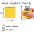 thumbnail image 3 of Cheese Toy Squeeze Cheese Rat Stress Ball Mice In Cheese Toy Anxiety Relief Sensory Toy Squish Mouse Toys, 3 of 5