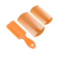 thumbnail image 2 of CHUANK 3pcs Double-sided Tooth Lice Combs Portable Hair Scalp Massaging Combs (Orange), 2 of 7
