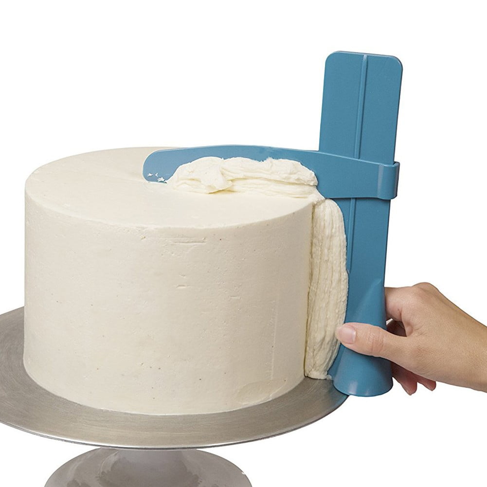 1X Adjustable Cake Scraper Baking Sharp Angles Metal Cake Edge Smoother  Tool