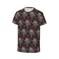 thumbnail image 3 of Honeii Skull and Red Roses Print Kids Boy T-Shirt,Breathable Round Neck Tee,Stylish Summer Tee for Boys, for Outdoor Activities and Casual Wear, 3 of 7