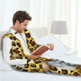 thumbnail image 6 of Junzan Leopard Gnomes for Men's Long Sleeve Pajama Set,Button-Front 2Pjs for Men Long Sleeve Mens Sleepwear 2 Piece Sleepwear Loungewear Sets-XX-Large, 6 of 7