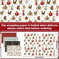 thumbnail image 2 of Neighborly Nook 12 Sheet Christmas Wrapping Paper Not Roll Vintage Funny Animal Gift Wrap Folded Flat for DIY Crafts Birthday Holiday Xmas Party Supplies,20" x 28"(White,Mint Green,Black,Red,Chicken), 2 of 13