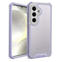 Compatible With Samsung Galaxy S25 Phone Case,Heavy Duty Durable 4-Layer,Transparent Backplane,Military Grade Drop Protection Shockproof Anti-fall Rugged Bicolor Vivid Phone Case,Lightpurple