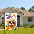 thumbnail image 2 of Amhnf Hello Summer Dog With Hat And Sunglasses Garden Flag For Home Outdoor Garden Yard Decor 12x18 inch, 2 of 5