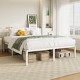 thumbnail image 4 of Allewie Queen Bed Frame, 14 inch Metal Platform Beds with Storage Space, No Box Spring Needed and Easy Assembly, White, 4 of 10