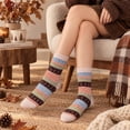 thumbnail image 6 of Loritta 6 Pairs Women's Cute Wool Crew Socks Cozy Fuzzy Warm Winter Socks with Fun Patterns, Gift Idea, Size 5-9, 6 of 8