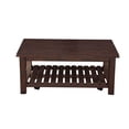 thumbnail image 4 of Bowery Hill Barn Door Solid Wood Coffee Table Espresso, 4 of 5