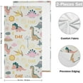thumbnail image 2 of SKYSONIC Dinosaur Soft Hand Towels set of 2, Absorbent Bath Towel Decorative Fingertip Towels for Bathroom Hotel,14.4 x 28.3 inch, 2 of 7