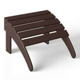 thumbnail image 5 of WestinTrends Outdoor Ottoman, Patio Adirondack Ottoman Foot Rest, All Weather Poly Lumber Folding Foot Stool for Adirondack Chair, Widely Used for Outside Porch Pool Lawn Backyard, Dark Brown, 5 of 16