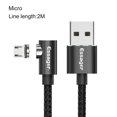 thumbnail image 1 of Essager Cable de carga Cable de carga de codo para teléfono con conector giratorio de 360 ​​grados, Negro, 2 m, Micro kenally EL5313-11, 1 of 2