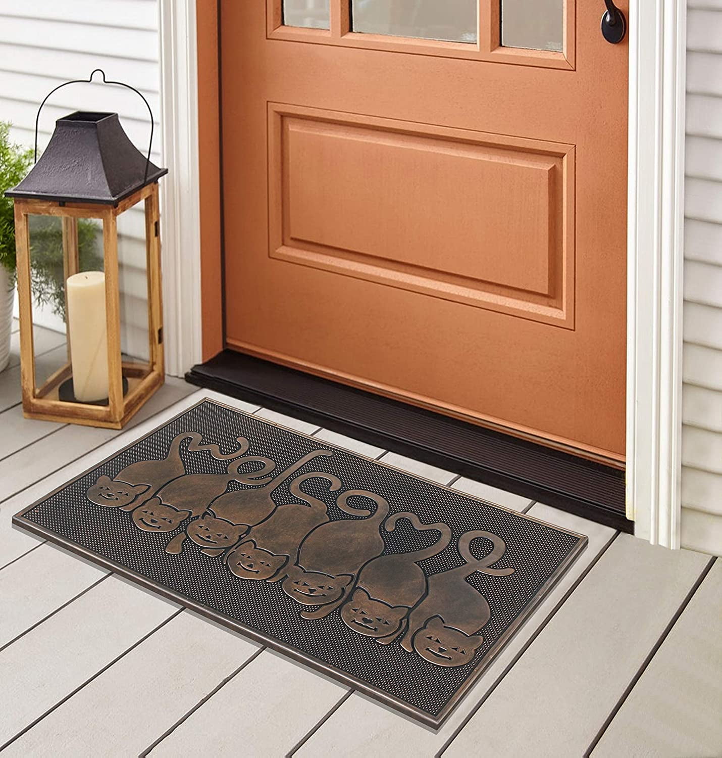 A1HC Hoo's There Owl Rubber Pin Welcome Door Mats for Outdoor Entrance, Welcome  Mats for Front Door Indoor Non-slip Backing Outside 18x30 