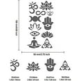 thumbnail image 2 of 1pc Lotus Flower Stainless Steel Stencil Yoga Metal Stencil Reusable Templates Eye Stencils for Painting Wood Burning, 2 of 9