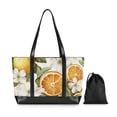 thumbnail image 7 of FORMRS Canvas Laptop Tote Bag for Women with 15.6" Computer Compartments Shoulder Handbag, Oranges Watercolor, 7 of 7