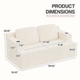 thumbnail image 4 of Homall Cloud Boneless Corduroy Sofa Loveseat Double-seater Couch Lounge Floor Chair for Bedroom,White, 4 of 7
