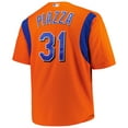 thumbnail image 3 of Men's Mitchell & Ness Mike Piazza Orange New York Mets Big & Tall Cooperstown Collection Mesh Batting Practice Jersey, 3 of 3