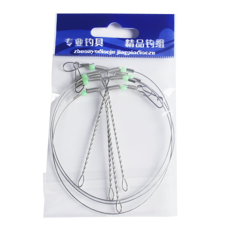 Stainless Steel Fishing Rigs Wire Leader Rope Line Swivel String
