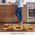 thumbnail image 5 of Sunflower Brown Wooden Door Mat&nbsp;Indoor Outdoor Entrance, Non Slip Rug for Kitchen Bathroom Entryway Rug, Vintage Flowers Butterfly Washable Doormat Floor Mat for Office Home Decor 20x31.5 Inch, 5 of 8