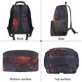 thumbnail image 6 of Aplkyhs School Backpack for Boys Girls Ages 6-18 Large Capacity Ergonomic Padded Shoulder Straps Back to School Gift for Elementary Middle High School Students Ice Fire Wolf, 6 of 7